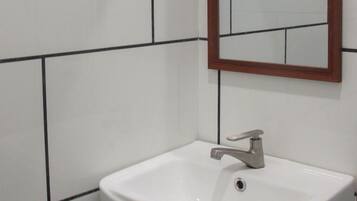 Shower, towels, soap