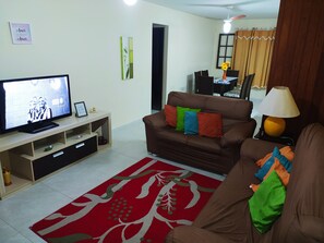 TV, mesa de pingue-pongue