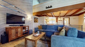 Living area - Snowflower 3 Remodeled and Modern, Private Washer Dryer with Fireplace by RedAwning (Mammoth Lakes)
