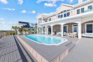A heated pool - Seaclusion:  Beachfront Home- Private Pool, Porch Swings, In Secluded Dunes! (Cape San Blas)