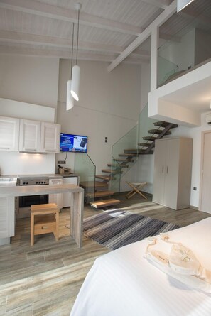 Grand Studio (Athina) | Living area | Flat-screen TV - Villa Vilielmini (Ioannina)