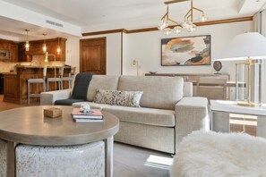 TV, fireplace, DVD player, books - The Aspen Mountain Residences Luxury 3 Bedroom Mountainside (Aspen)