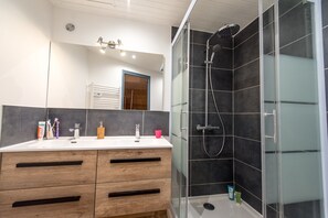 Shower, hair dryer