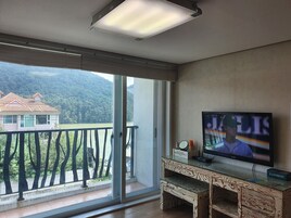 Desk, blackout curtains, free WiFi, bed sheets