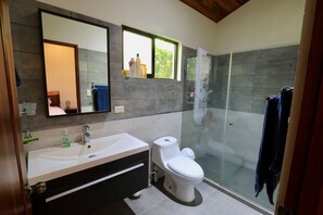 Dusche, Whirlpool, Haartrockner, Handtücher