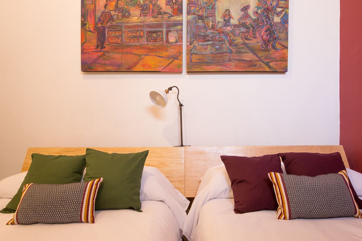 Deluxe Studio Suite, 2 Queen Beds | Minibar, desk, laptop workspace, free WiFi
