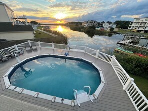 Piscine extérieure, piscine chauffée
