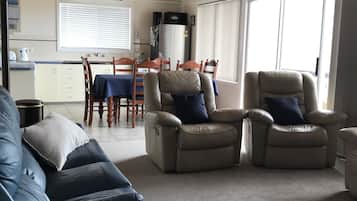 TV, DVD player, books