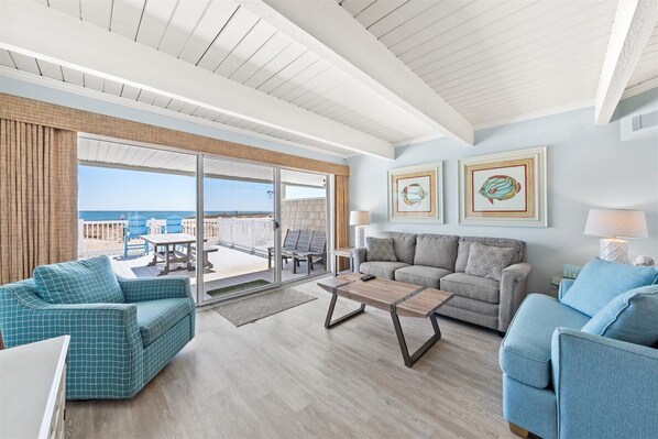 Flat-screen TV, DVD player