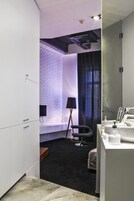 Shower, free toiletries, hair dryer, bathrobes