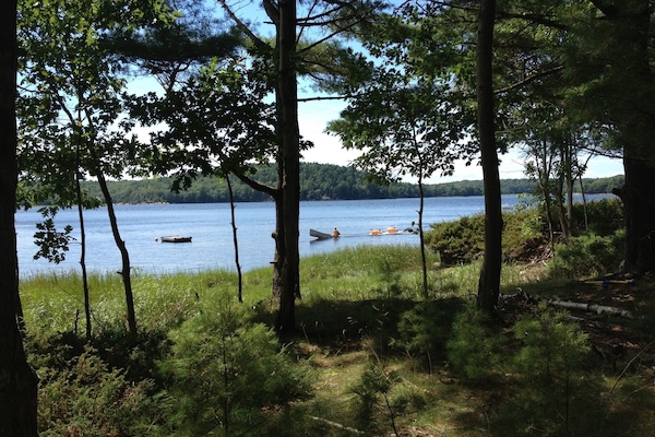view from deck between houses