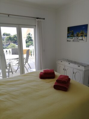 2 bedrooms, in-room safe, iron/ironing board, travel cot