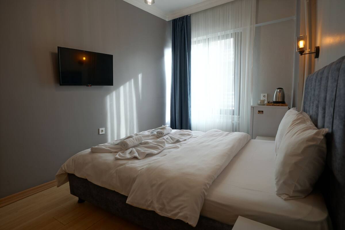 Standard Double Room | Premium bedding, laptop workspace, soundproofing, iron/ironing board