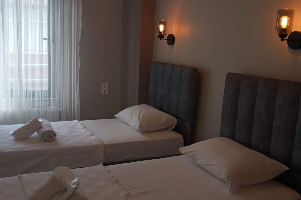 Standaard Twin kamer | Luxe beddengoed, individueel gedecoreerd, een laptopwerkplek