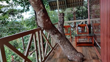 Premium Room, 1 King Bed, Mountain View | Balcony view