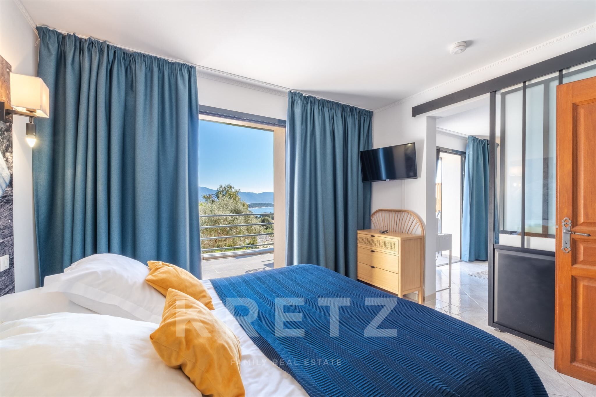 Junior Suite, 2 Bedrooms, Balcony, Sea View | Premium bedding, pillow-top beds, minibar, individually decorated