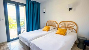 Suite, 2 chambres, balcon, vue mer