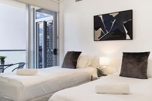 The third bedroom has a TV mounted all the wall like the master bedroom 
