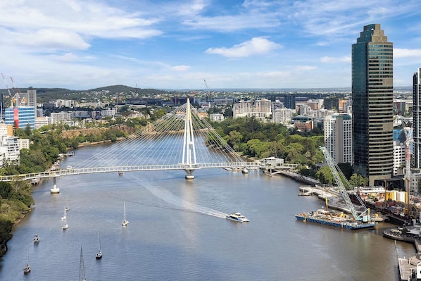 The river view from your balcony more than 30 stories up