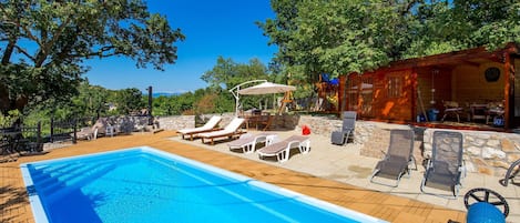 A heated pool