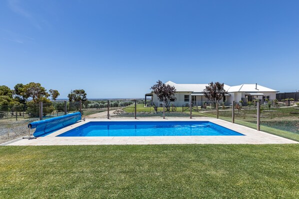 Outdoor pool, a heated pool