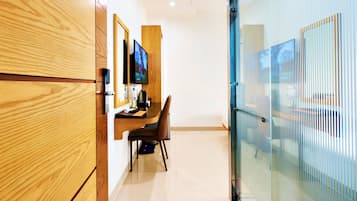 Comfort Double Room | Minibar, desk, laptop workspace, blackout curtains