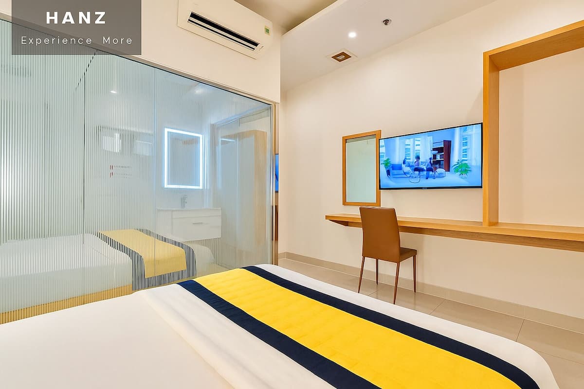 Comfort Double Room | Minibar, desk, laptop workspace, blackout curtains
