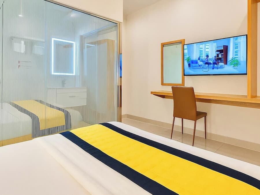 Comfort Double Room | Minibar, desk, laptop workspace, blackout drapes