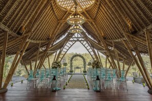 Outdoor banquet area