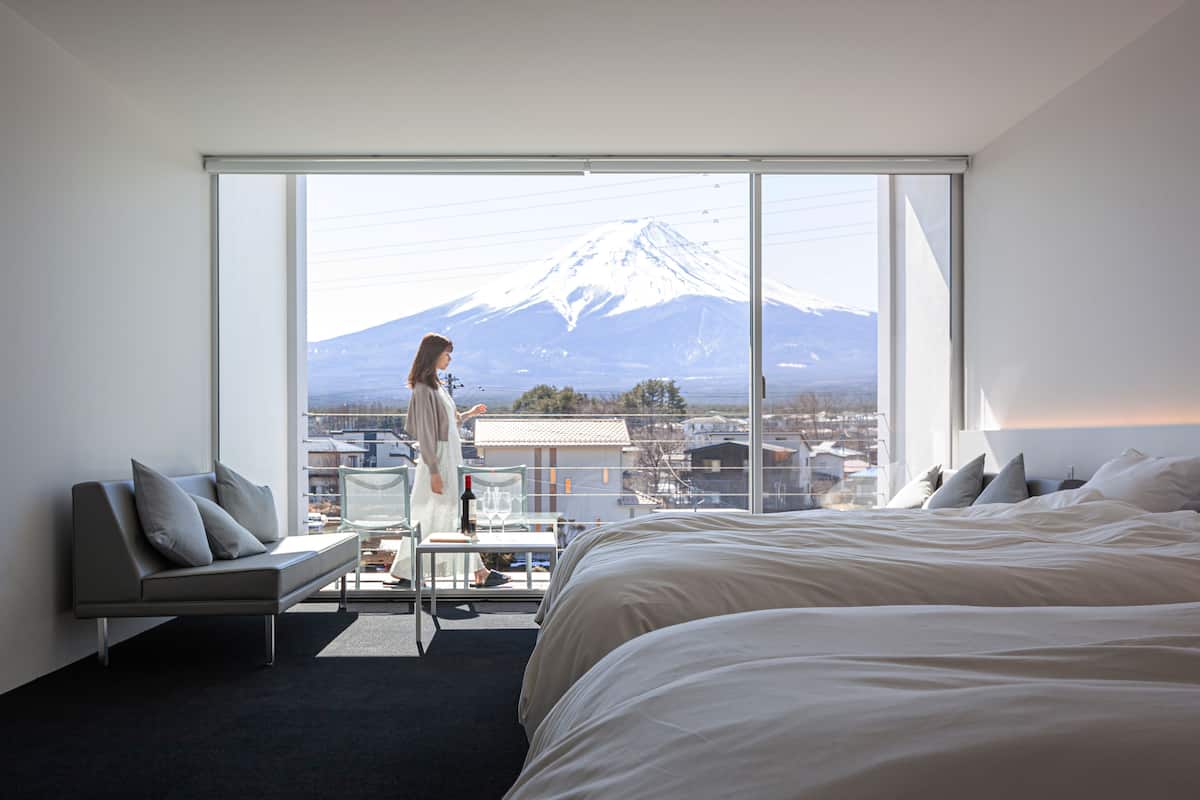 Deluxe-Zweibettzimmer, Bergblick (Mount Fuji) | 2 Schlafzimmer, Daunenbettdecken, schallisolierte Zimmer