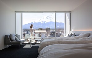 Deluxe Twin kamer, uitzicht op bergen (Mount Fuji) | Donsdekens, geluiddichte muren, gratis wifi