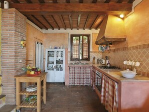 Oven, highchair, freezer, dining tables