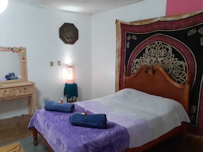 Individually decorated, individually furnished, desk, laptop workspace