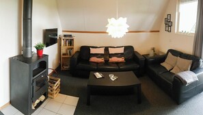 Bungalow, 3 Bedrooms, Balcony, Garden View | Living room - 6 Pers Holiday Home Leonie With a Large Garden Close to the Lauwersmeer (Anjum)