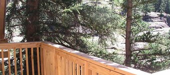 Bobcat Log home 4 bd 2 bth on the river waterfall view porch ATV drive-in/out