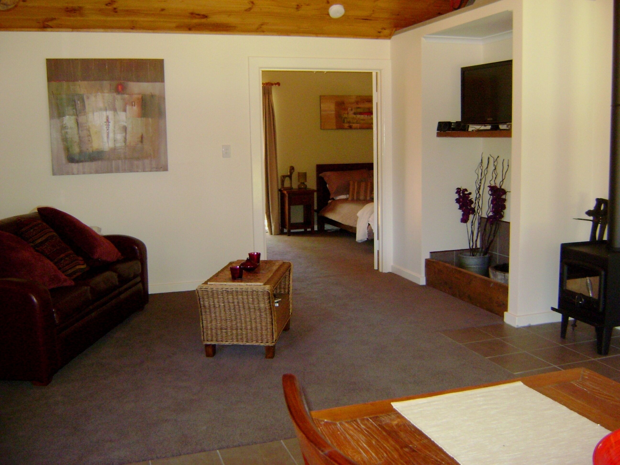 Premium Chalet, 1 Queen Bed, Valley View | Living area | Flat-screen TV, Netflix, DVD player, streaming services
