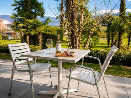 Double Room, Balcony, Garden View | Terrace/patio. Parkhotel Emmaus - Casa del Sole