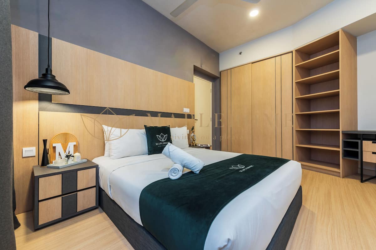 Desk, blackout curtains, iron/ironing board, free WiFi