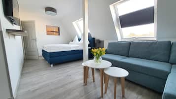 1 quarto, roupas de cama antialérgicas, cofres nos quartos