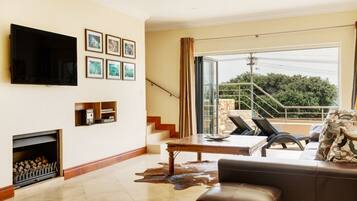 Télévision, cheminée