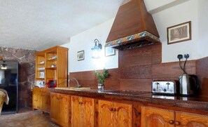 Fridge, dining tables
