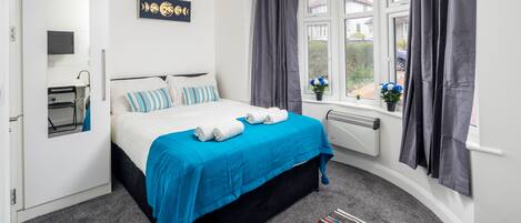 Individually decorated, individually furnished, iron/ironing board