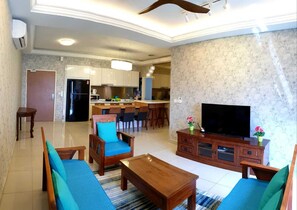Apartment, 3 Bedrooms | Living area - Homestay Meridin (Iskandar Puteri)