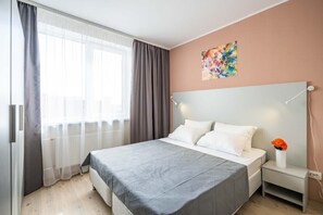 In-room safe, desk, laptop workspace, blackout curtains