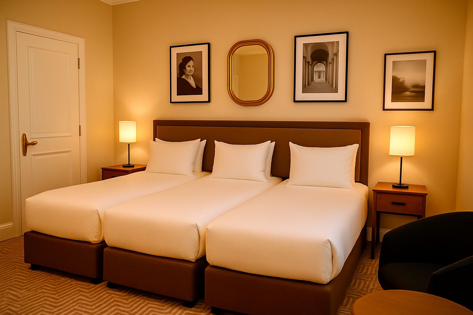 standard triple room | 1 bedroom, premium bedding, in-room safe, laptop workspace