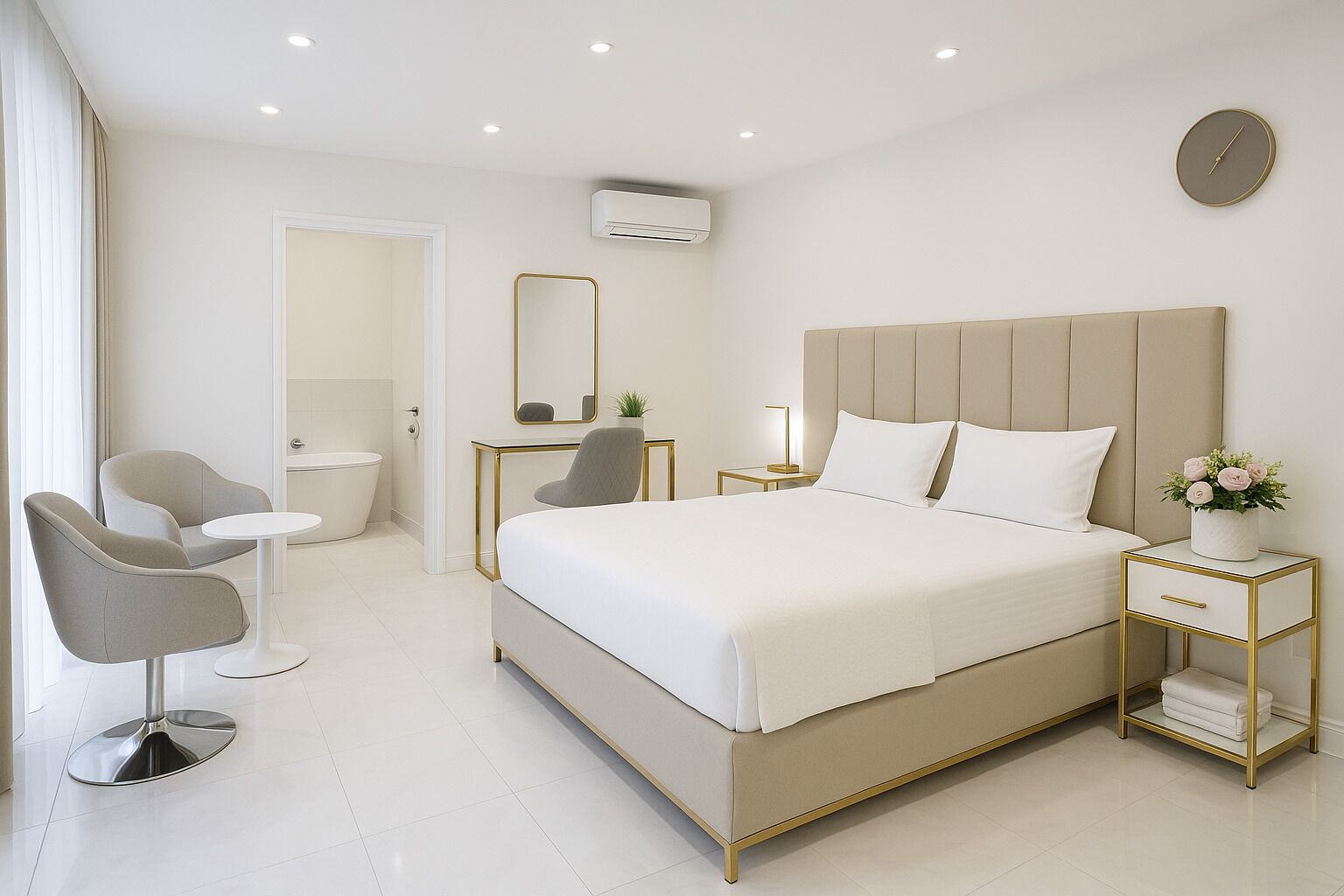 executive suite | 1 bedroom, premium bedding, in-room safe, laptop workspace