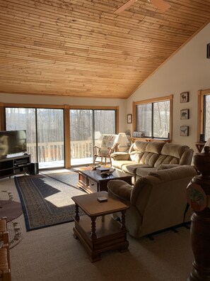 TV, peis, DVD-spiller og bøker