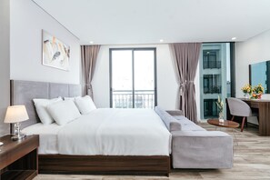 Deluxe Apartment, 1 Bedroom | Premium bedding, memory-foam beds, minibar, blackout curtains - SWEDEN Hotel and Apartment (Da Nang)