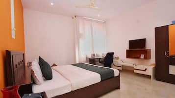 Quarto luxo, 1 cama Queen | Individualmente mobiliados, roupa de cama