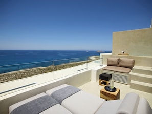 Superior Suite Sea View with Private Chill Out Pool | View from room - Domes White Coast Milos, Small Luxury Hotels of the World – Adults Only (Milos)